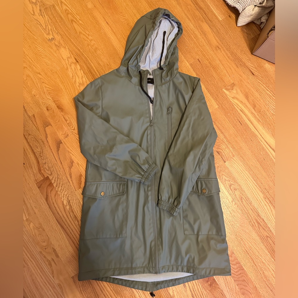 Zara Green Rain Coat - Size M